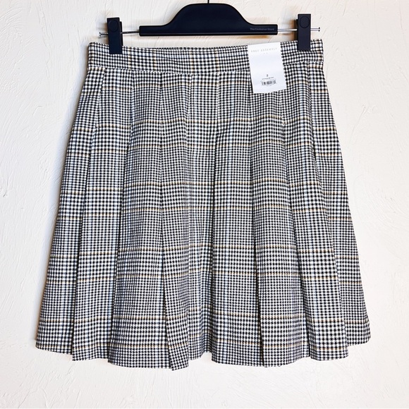 Free Assembly Plaid Tartan Check Pleated Mini Skirt Womens 2 New With Tags - Picture 5 of 8